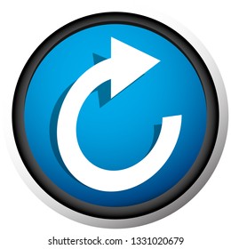 Circular arrow icon. Revolve, rotate, iteration concept icon