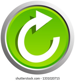 Circular arrow icon. Revolve, rotate, iteration concept icon