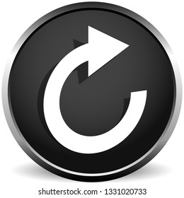 Circular arrow icon. Revolve, rotate, iteration concept icon