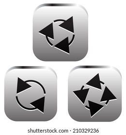 Circular arrow icon set