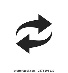 A circular arrow icon that symbolizes actions such as refresh, reload, or repeat. This icon is ideal for inclusion in any interface that requires intuitive action symbols for better user experience