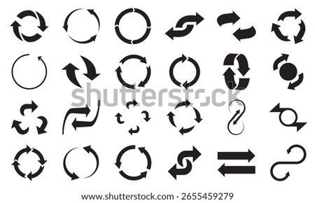 Circular arrow  icon . Transfer, swap, exchange, spin, flip concept. Pictograms and infographics for mobile apps. vector illustration.