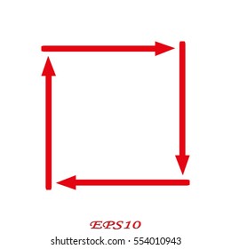 circular arrow icon, vector illustration eps10