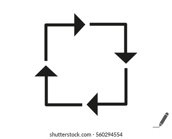 circular arrow icon, vector illustration eps10