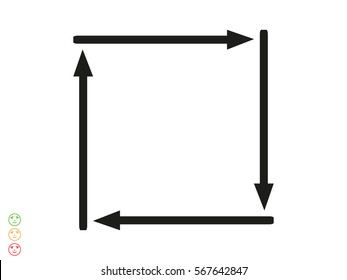 circular arrow icon, vector illustration eps10