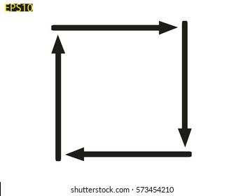 circular arrow icon, vector illustration eps10