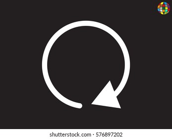 circular arrow icon, vector illustration eps10