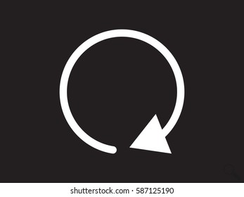circular arrow icon, vector illustration eps10