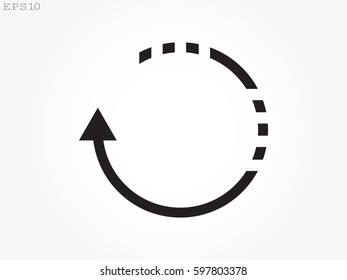 circular arrow icon, vector illustration eps10