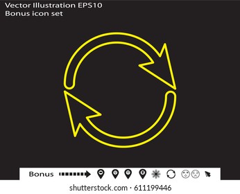 circular arrow icon, vector illustration eps10