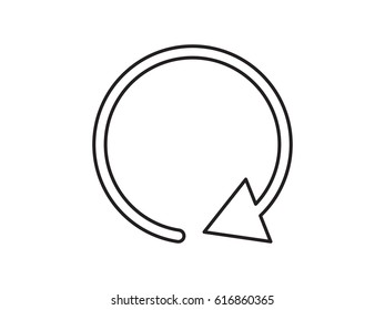 circular arrow icon, vector illustration eps10