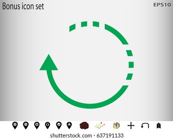 circular arrow icon, vector illustration eps10