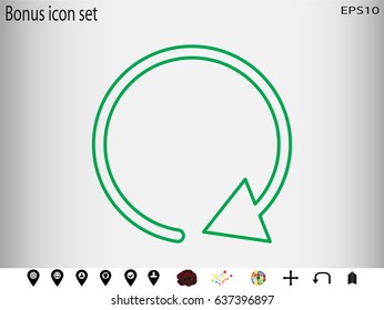 circular arrow icon, vector illustration eps10