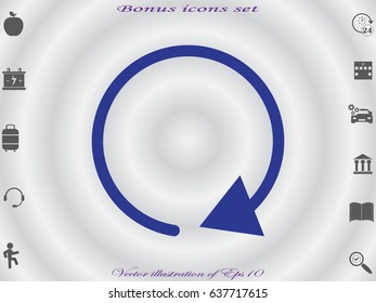 circular arrow icon, vector illustration eps10