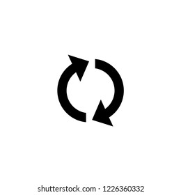 Circular Arrow Icon Vector on Flat Design in White Isolated Background. EPS 10.