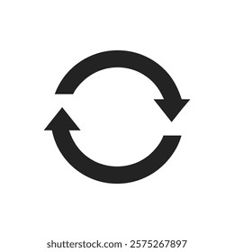 A circular arrow icon, which commonly symbolizes refresh and reload functions, is widely utilized in various digital applications to indicate the action of updating or reloading content effectively