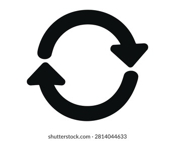 Circular Arrow Icons Showing Continuous Process Flow Direction