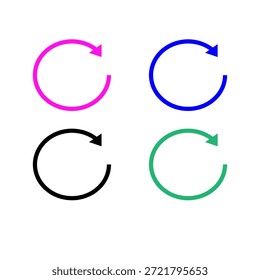 Ícones de Seta Circular - Conjunto de Atualização de Interface do Usuário