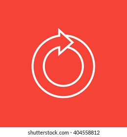 Circular arrow line icon.