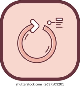 Circular Arrow Line vector Icon Design