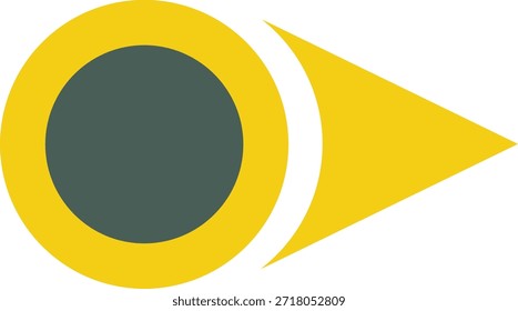 Diseño moderno de punto de bala de flecha circular