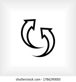 Circular Arrow Movement Icon. Mobility Symbol - Vector.