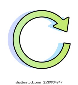 Circular Arrow Representing Reuse and Recycling. Sustainable Practices and Resource Efficiency