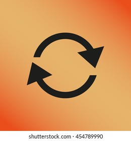 circular arrow sign icon.