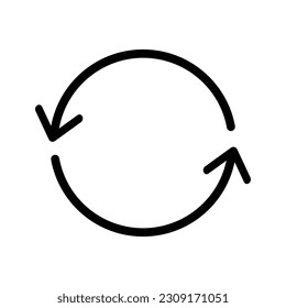 
Icono de vector de signo de flecha circular. Plantilla vectorial de estilo de diseño plano 