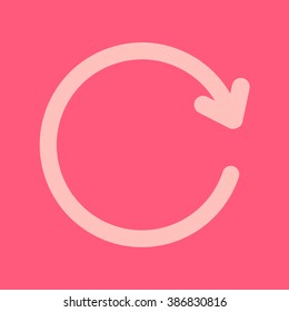 Circular arrow sign vector icon.