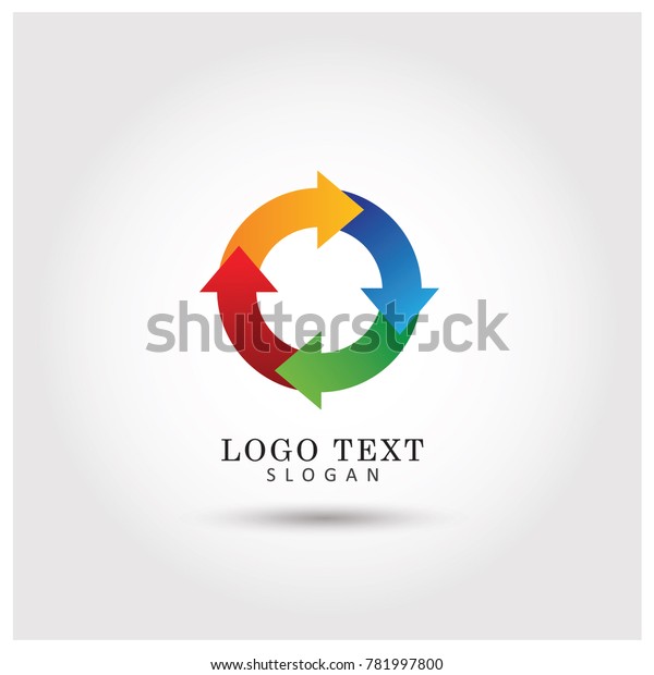 Circular Arrow Symbol Icon Logo Vector Stock Vector (Royalty Free ...