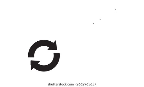 Símbolo de seta circular para processo de reciclagem ou loop
