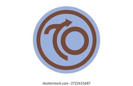Logotipo de objetivo de flecha circular que representa el ciclo de crecimiento de enfoque de estrategia y el concepto de dirección comercial