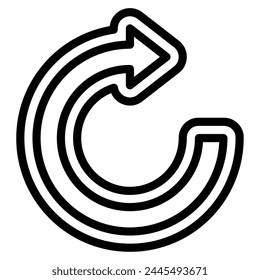 Circular arrow vector icon illustration