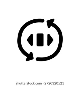 Video Flecha circular con la silueta de los controles para el diseño multimedia y App de la interfaz