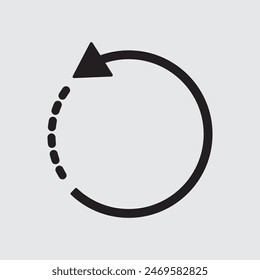 Circular arrows of black color. circle arrow icon isolated. circular arrow icon, refresh, reload. Circle arrows rotating on white background. 11:11