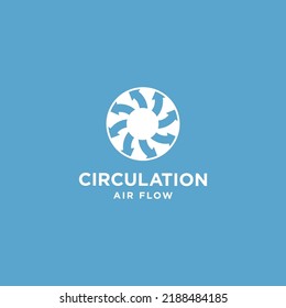 Circular Arrows In Circle Shape, Circulation Icon Air Flow Logo Sign Design Concept. Vector Illustration