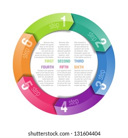 Circular arrows design element. Fully editable vector.