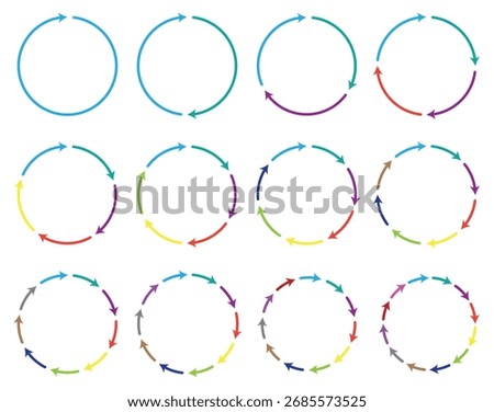Circular Arrows Diagram Cycle Visualization for Data Flow