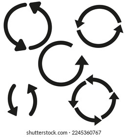 Flechas circulares, gran diseño para cualquier propósito. Ilustración vectorial.