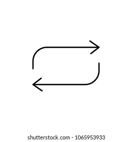circular arrows icon. Element of simple icon for websites, web design, mobile app, info graphics. Thin line icon for website design and development, app development  on white background