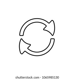 circular arrows icon. Element of simple icon for websites, web design, mobile app, info graphics. Thin line icon for website design and development, app development on white background