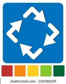 Circular arrows icon, Rotating arrows. Clockwise arrows