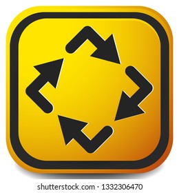 Circular arrows icon, Rotating arrows. Clockwise arrows
