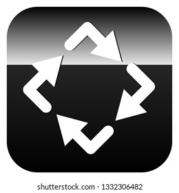 Circular arrows icon, Rotating arrows. Clockwise arrows