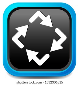 Circular arrows icon, Rotating arrows. Clockwise arrows