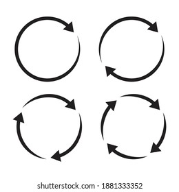 conjunto de iconos de flechas circulares , flecha circular de signo, ilustración vectorial 