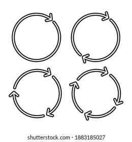 circular arrows icon set , sign circular arrow, vector illustration 
