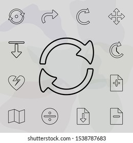 circular arrows icon. Universal set of web for website design and development, app development