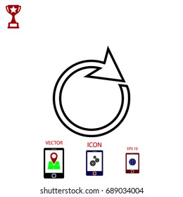circular arrows icon, Vector EPS 10 illustration style